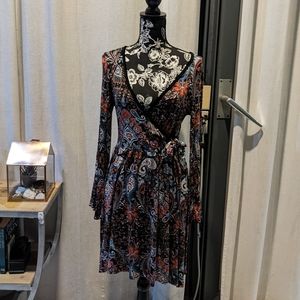 Paisley side tie dress